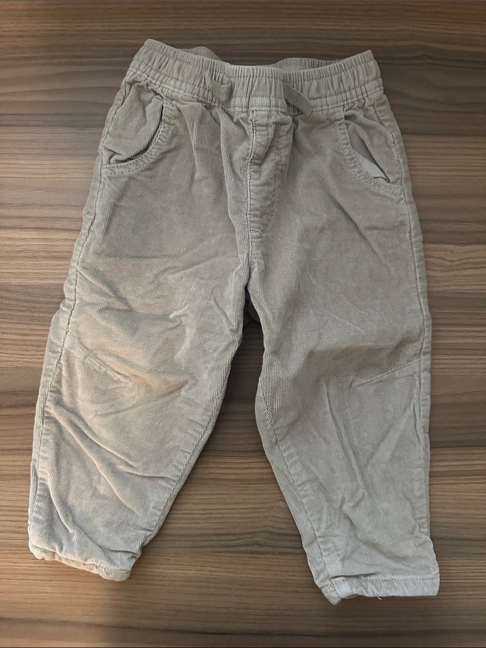 Zara Fine Waled Corduroy Pants in Mink